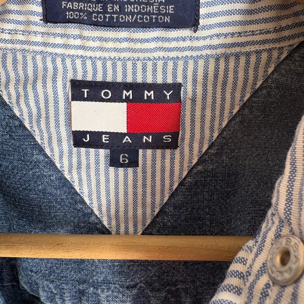 Tommy Hilfiger Denim Button-Up Tank | Heritage | Size 6 - Picture 3 of 6